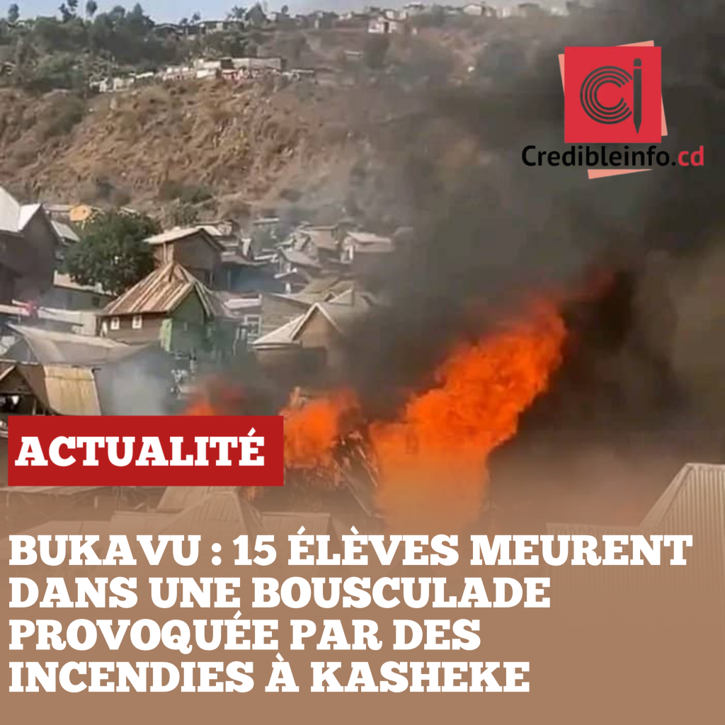 Bukavu : une bousculade meurtrière fait 15 morts parmi les élèves à Kasheke