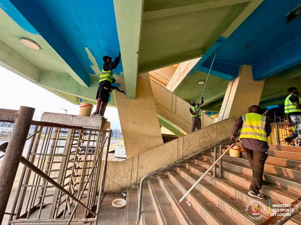 Stade des Martyrs : les travaux s’accélèrent avant le match RDC–Guinée équatoriale