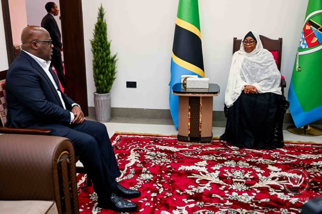 RDC : Félix Tshisekedi et Denise Nyakeru à Zanzibar pour présenter leurs condoléances à Samia Suluhu Hassan
